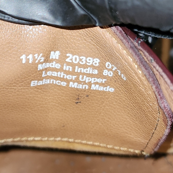Men Vintage Leather Burgundy Cap Toe Oxfords By Bostonian Size 11.5M - Picture 11 of 11